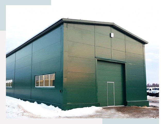 Двускатные ангары в Комсомольске-на-Амуре