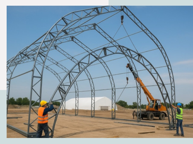 Монтаж ангаров в Комсомольске-на-Амуре от 612 руб. - Надежно и быстро